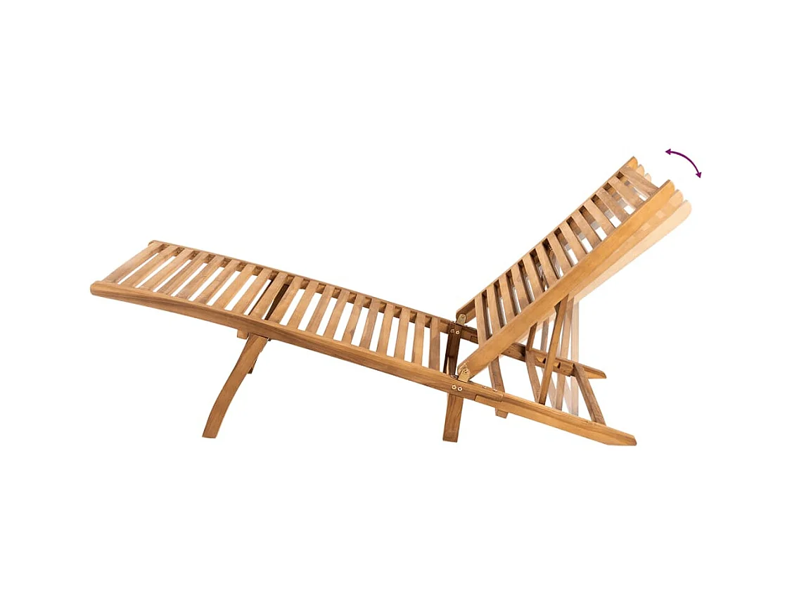 Lounge stoel Massief teakhout