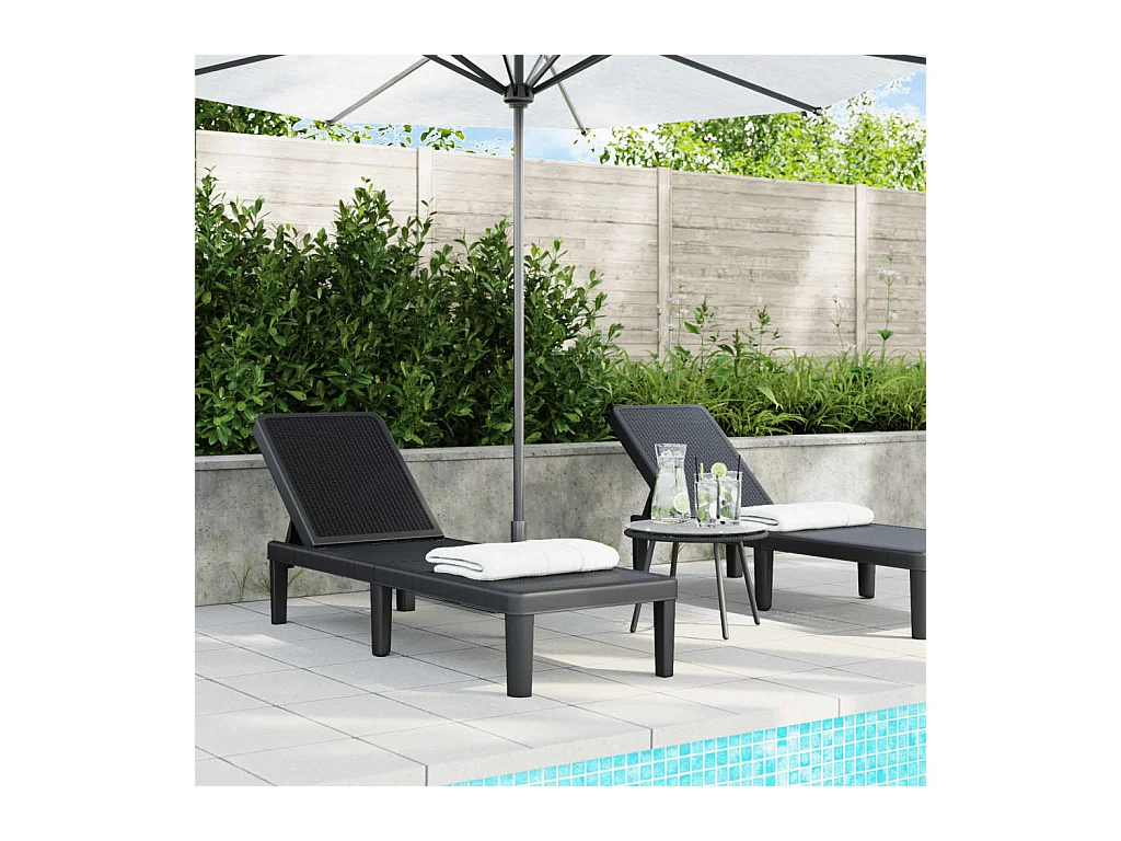 4-posities in hoogte verstelbare polypropyleen loungestoel