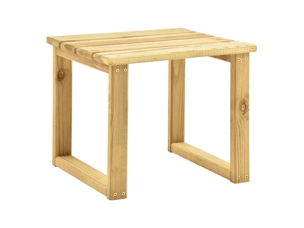 Chaise longue de jardin avec table et coussin Pin imprégné