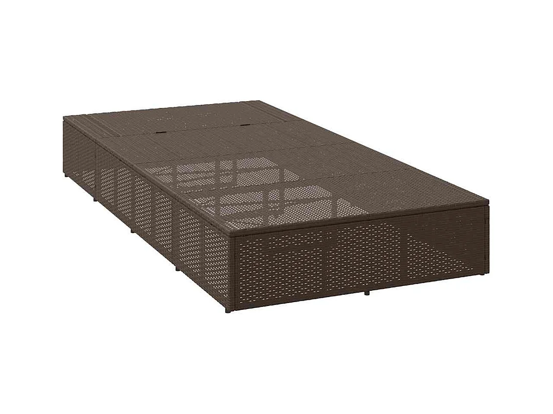 Liegestuhl mit schwimmendem braunem Harzgeflechtkissen