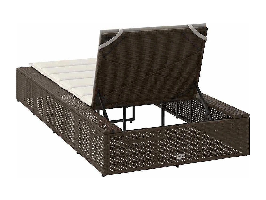 Transat avec coussin flottant marron résine tressée