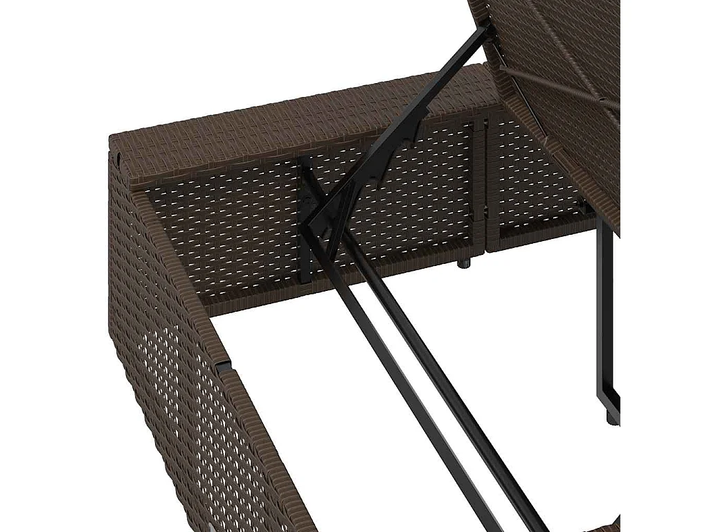 Transat avec coussin flottant marron résine tressée