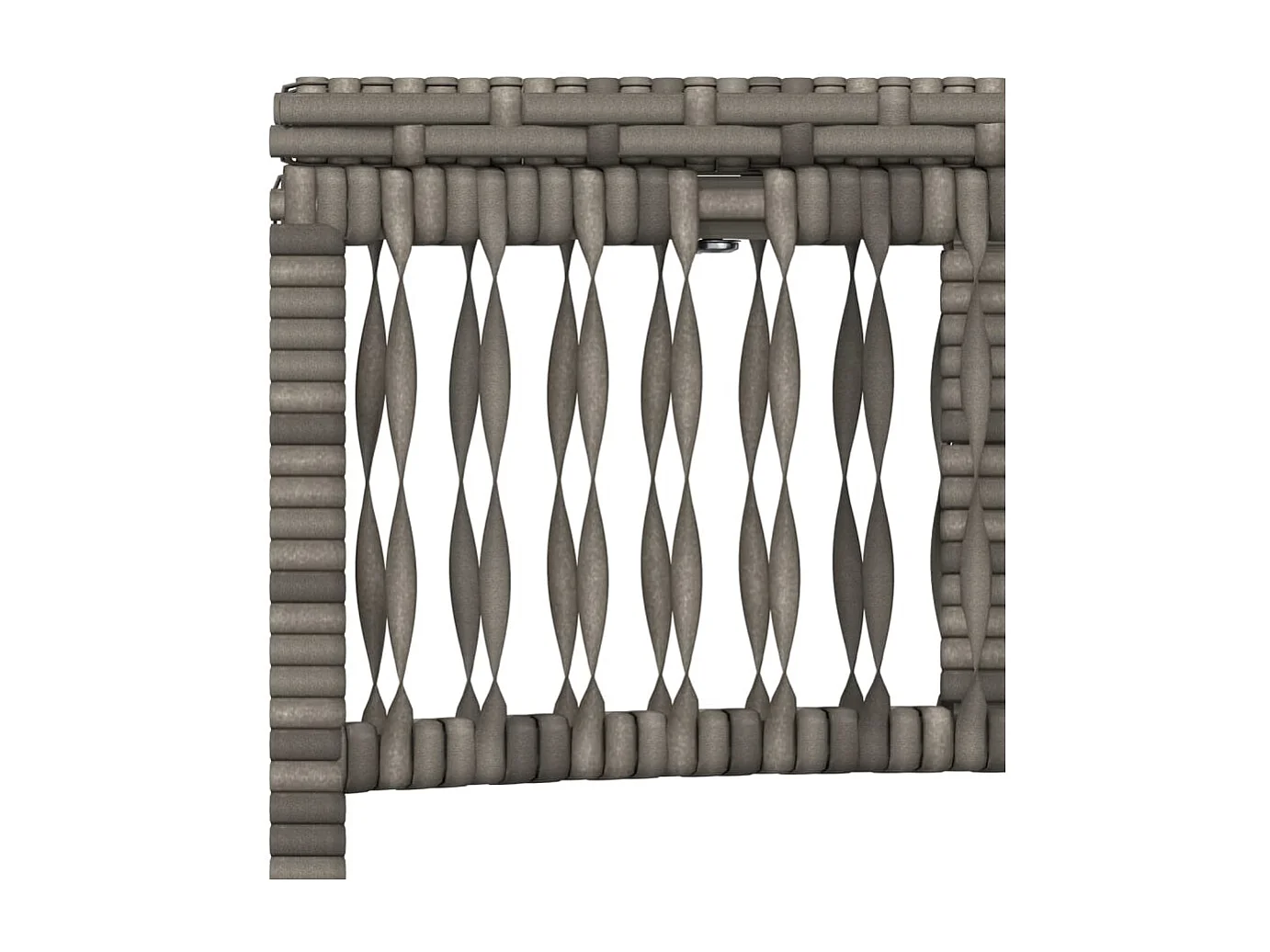 Conjunto de 2 tumbonas con mesa de mimbre de resina gris