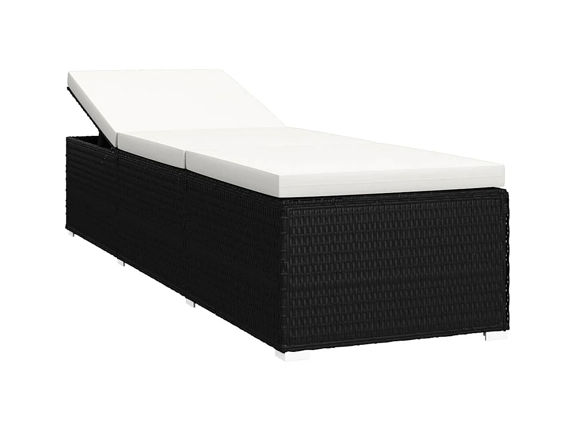 Tuinstoelen theetafel 3 stuks Poly wicker Zwart