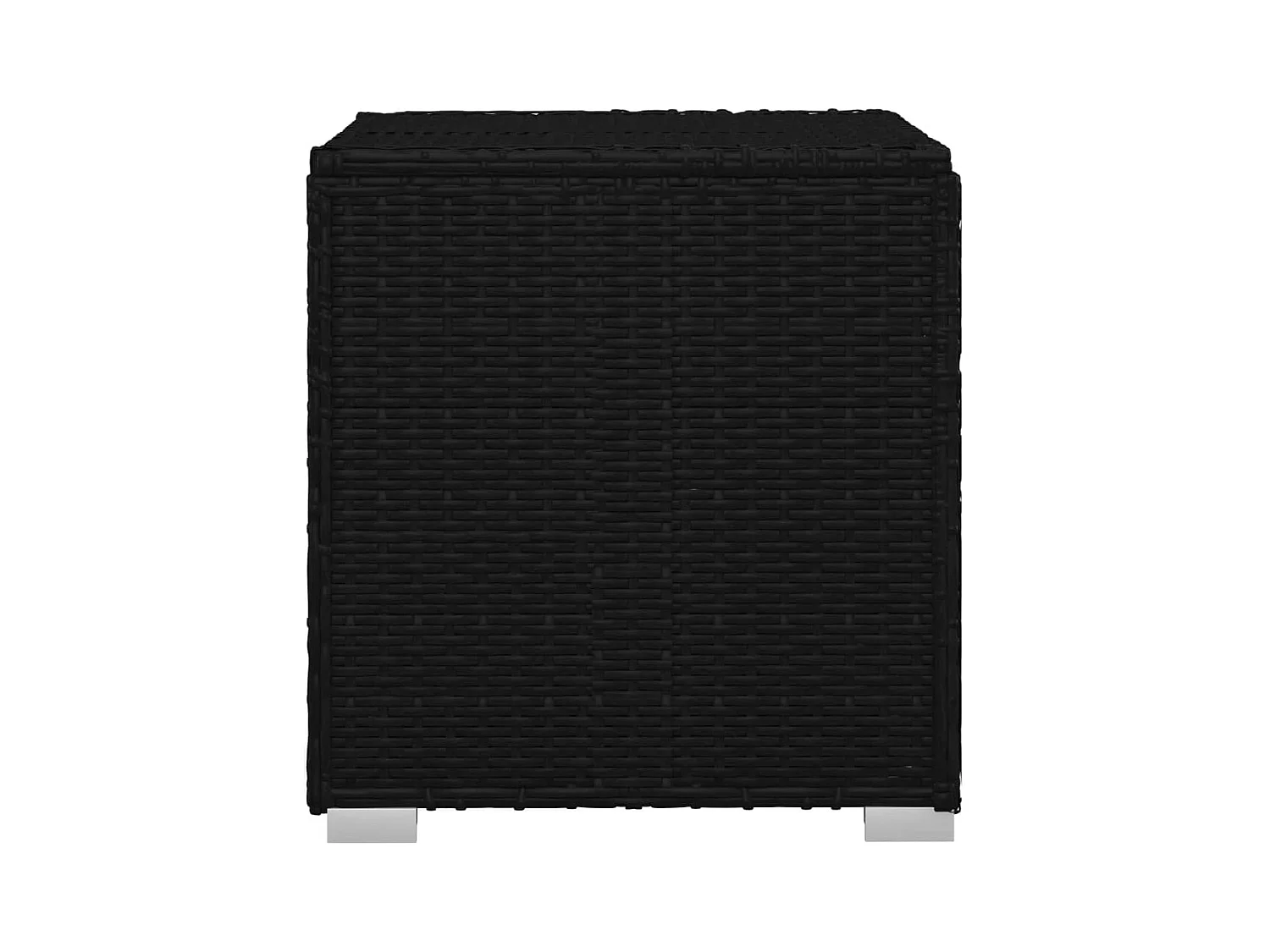 Tuinstoelen theetafel 3 stuks Poly wicker Zwart