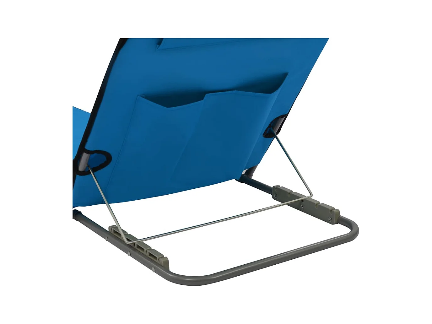 stuks opvouwbare strandmatten staal en stof blauw