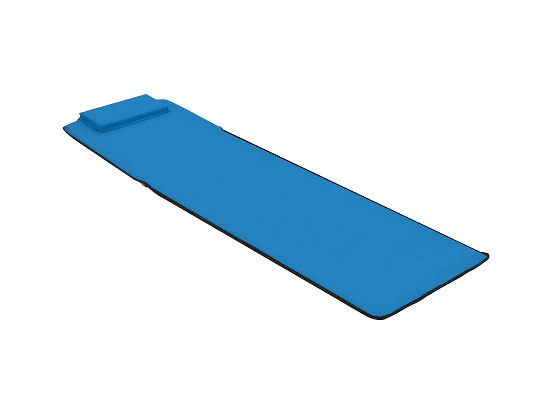 stuks opvouwbare strandmatten staal en stof blauw