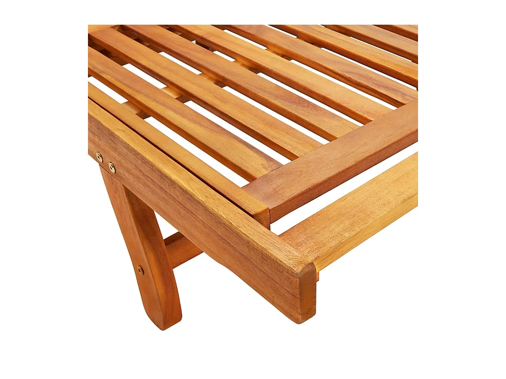 Set van 2 ligstoelen, massief acaciahout