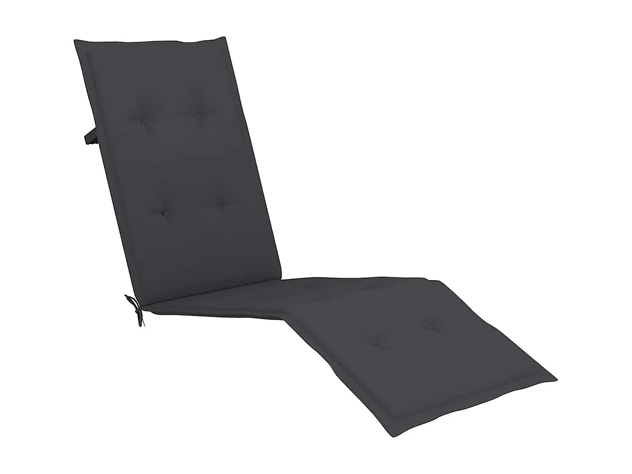 Chaise longue d'extérieur repose-pied et coussin Acacia solide