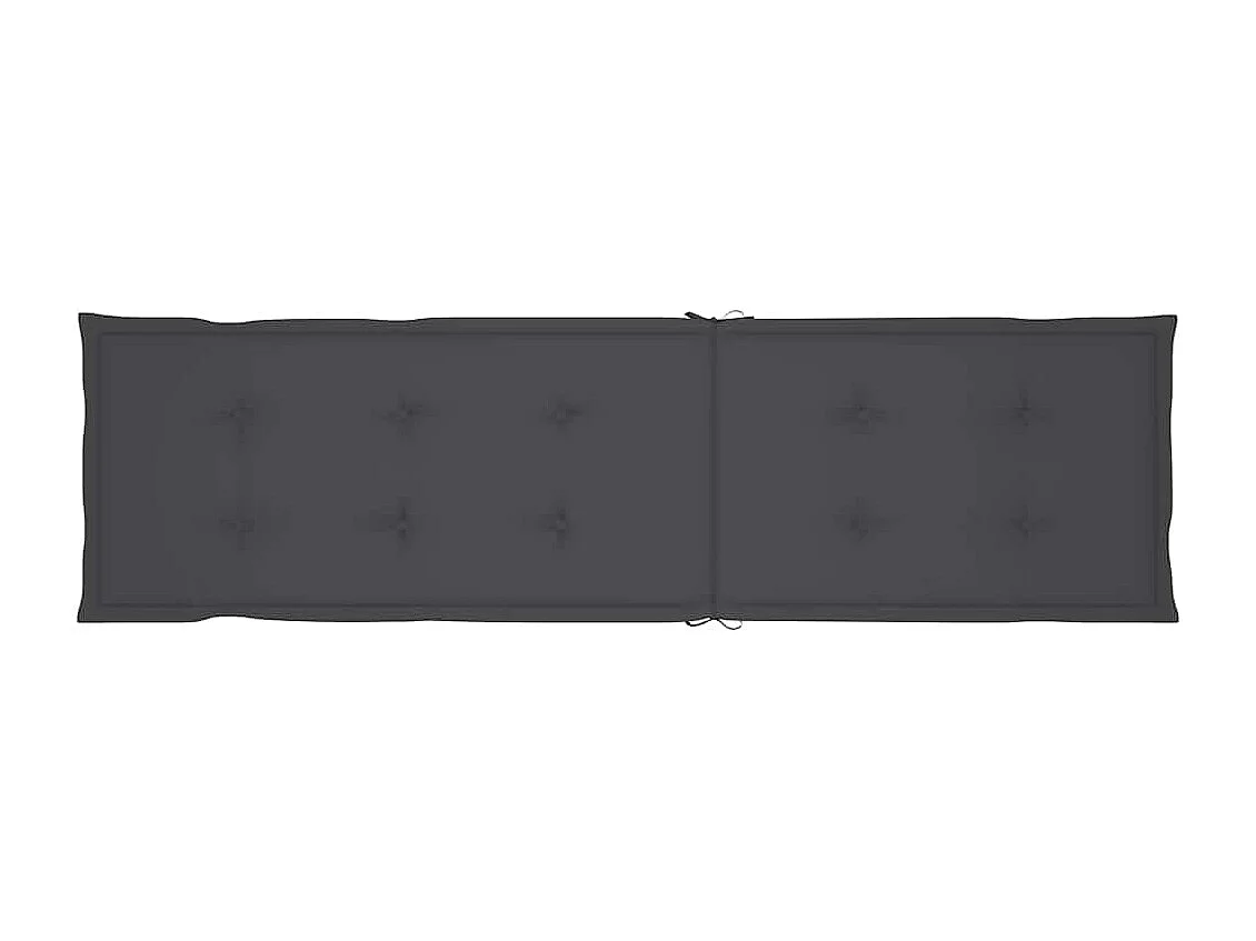 Chaise longue d'extérieur repose-pied et coussin Acacia solide