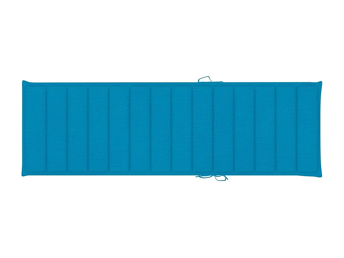 Chaise longue de jardin avec coussin Bois d'acacia solide