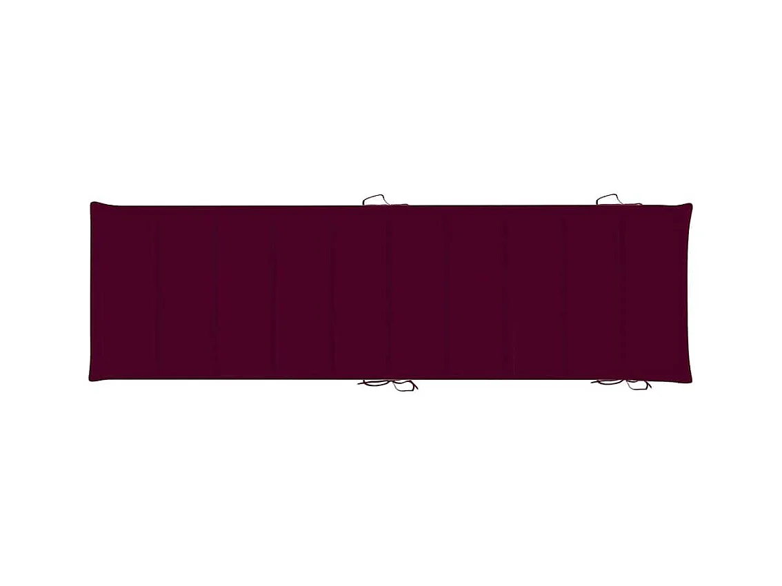 Conjunto de 2 tumbonas con mesa y cojines Madera maciza de acacia