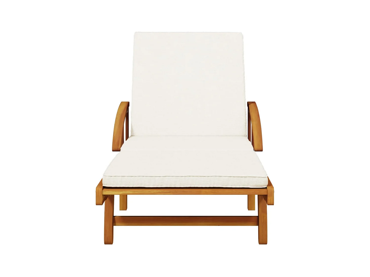 Conjunto de 2 tumbonas con cojines 200x68x83 cm madera de acacia