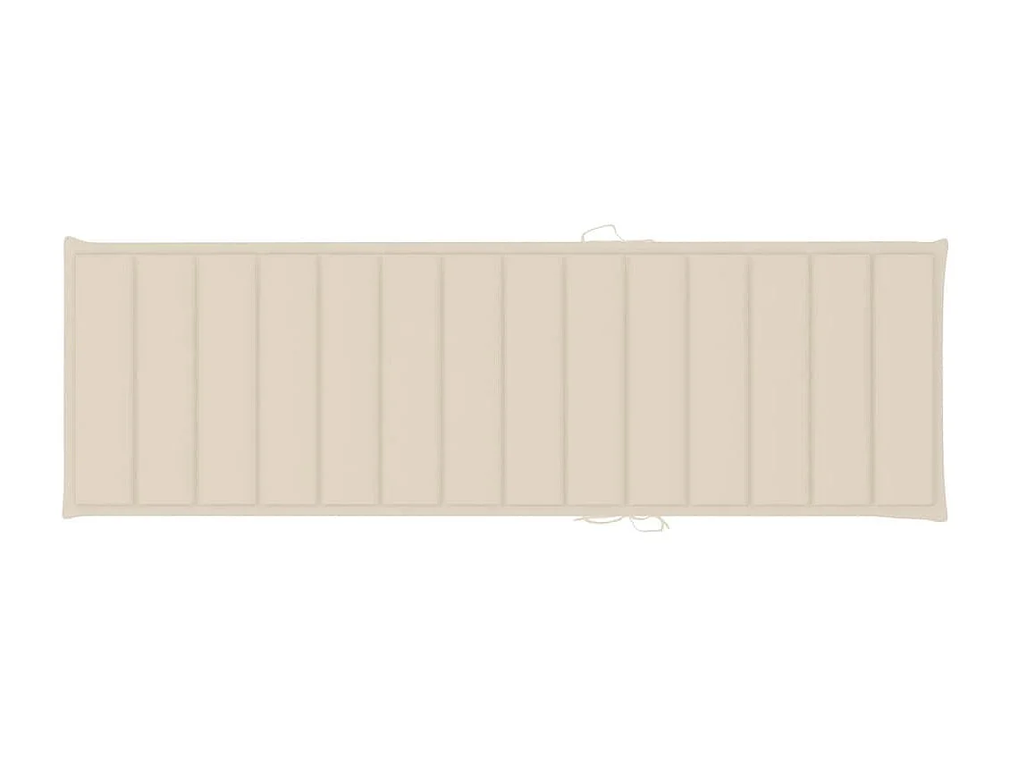 Chaise longue de jardin avec coussin Bois d'acacia solide