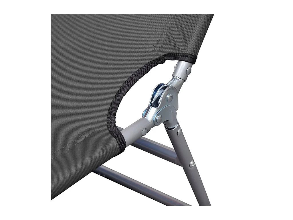 Opvouwbare loungestoel met verstelbare rugleuning Grijs