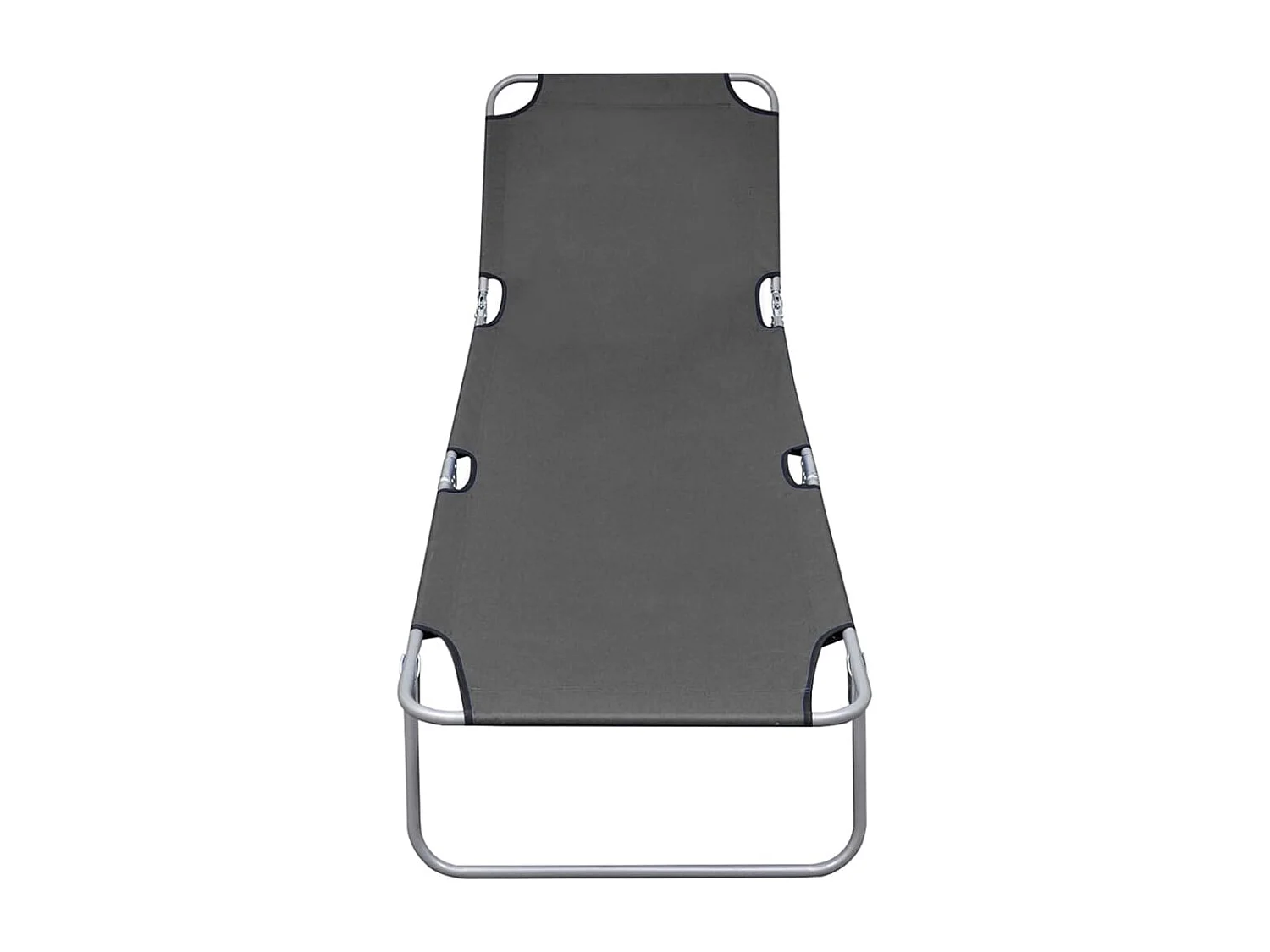 Sillón plegable con respaldo regulable Gris