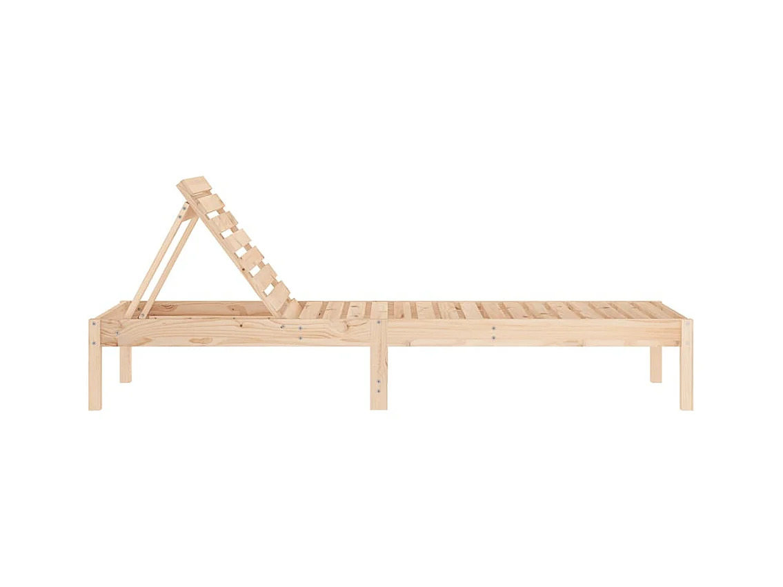 Ligstoelen set van 2 199,5x60x74 cm massief grenenhout