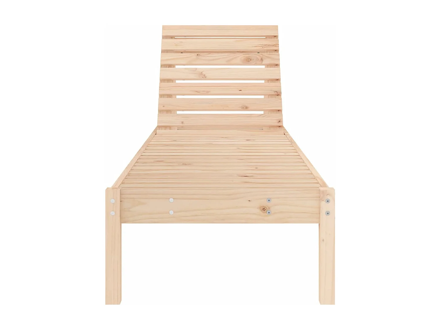 Set di 2 sedie a sdraio 199,5x60x74 cm in legno massello di pino