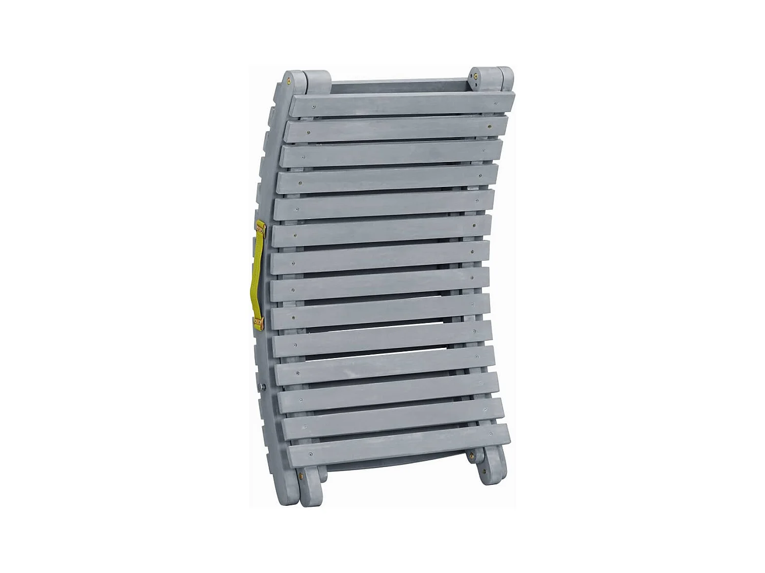 Chaise longue Délavage gris Bois d'acacia solide