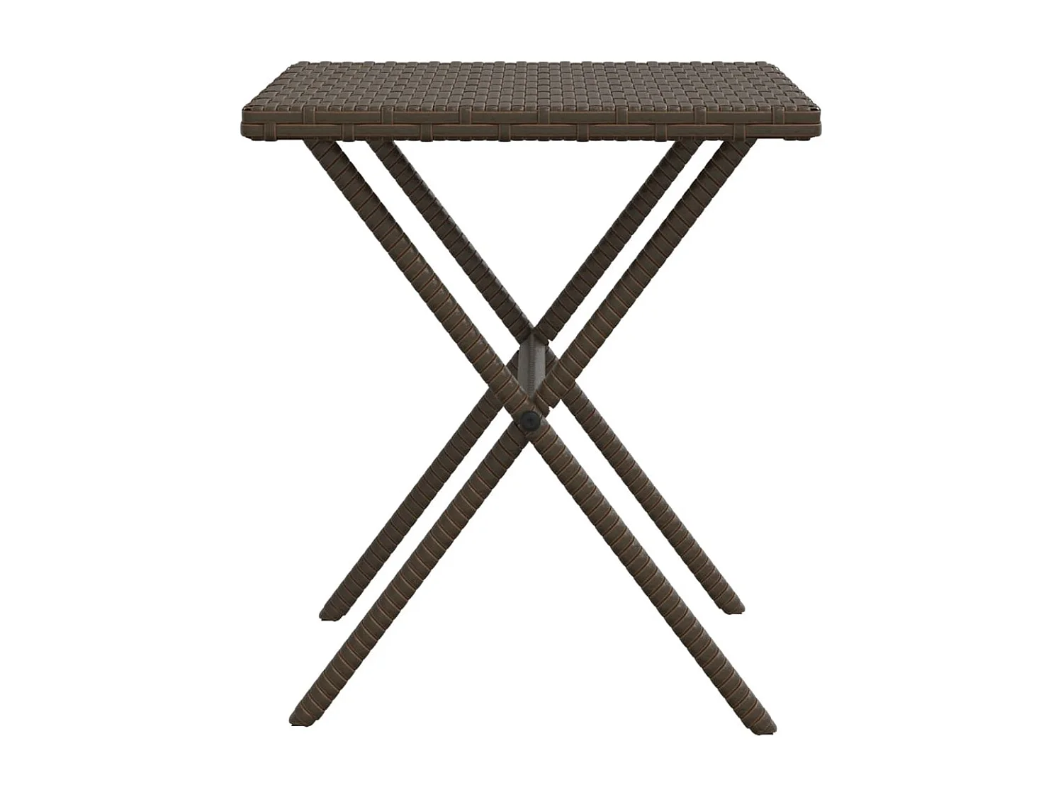 Set van 2 ligstoelen met bruine kunsthars rieten tafel