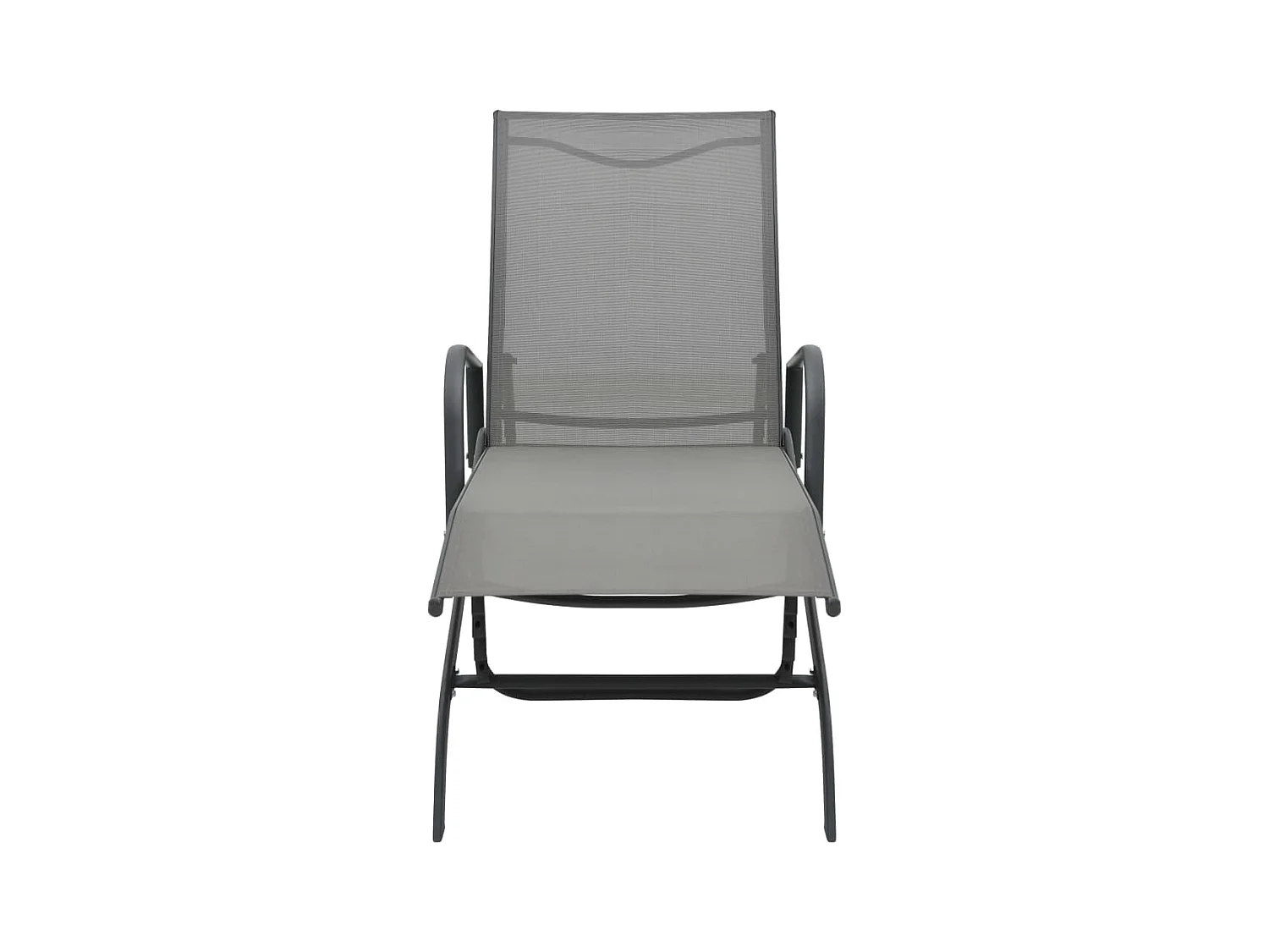 Set van 2 ligstoelen met tafel van textiel en staal