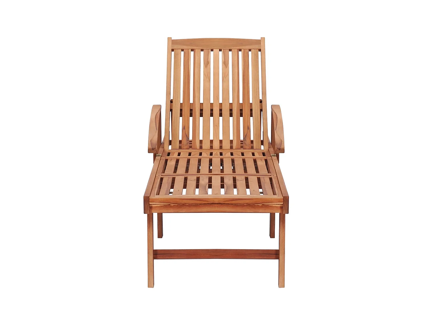 Chaises longues lot de 2 avec coussin beige Bois de teck solide