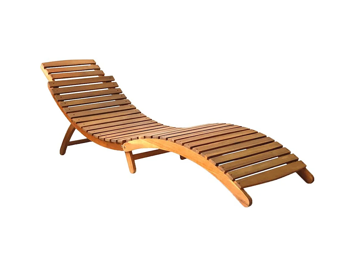 Garten-Loungesessel mit Kissen Massives Akazienholz