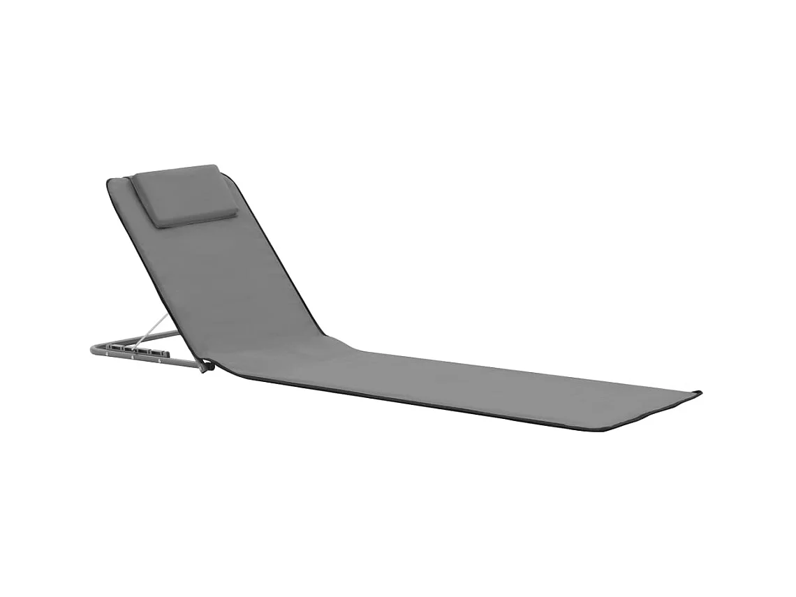 stuks opvouwbare strandmatten van staal en grijze stof