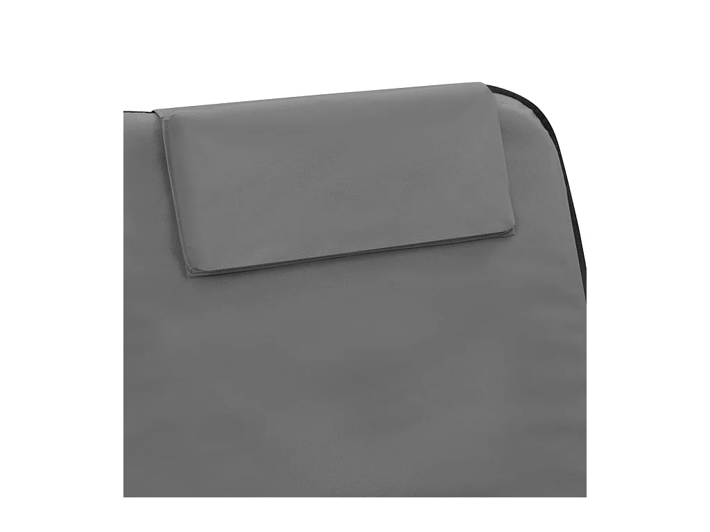 Tapis de plage pliables 2 pcs Acier et tissu Gris