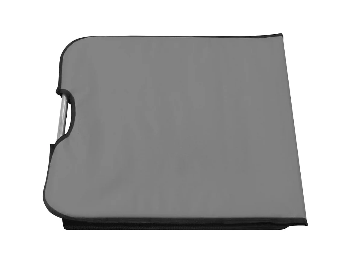 Tapis de plage pliables 2 pcs Acier et tissu Gris