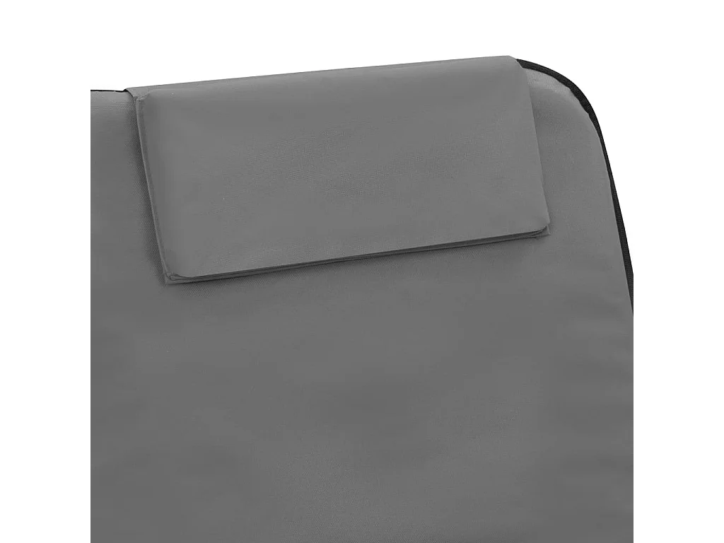 Tapis de plage pliables 2 pcs Acier et tissu Gris