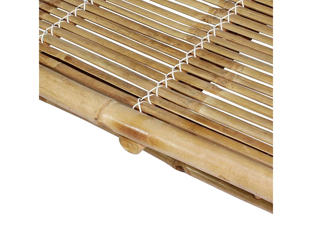 Bamboe chaise longue voor 2 personen met kussens