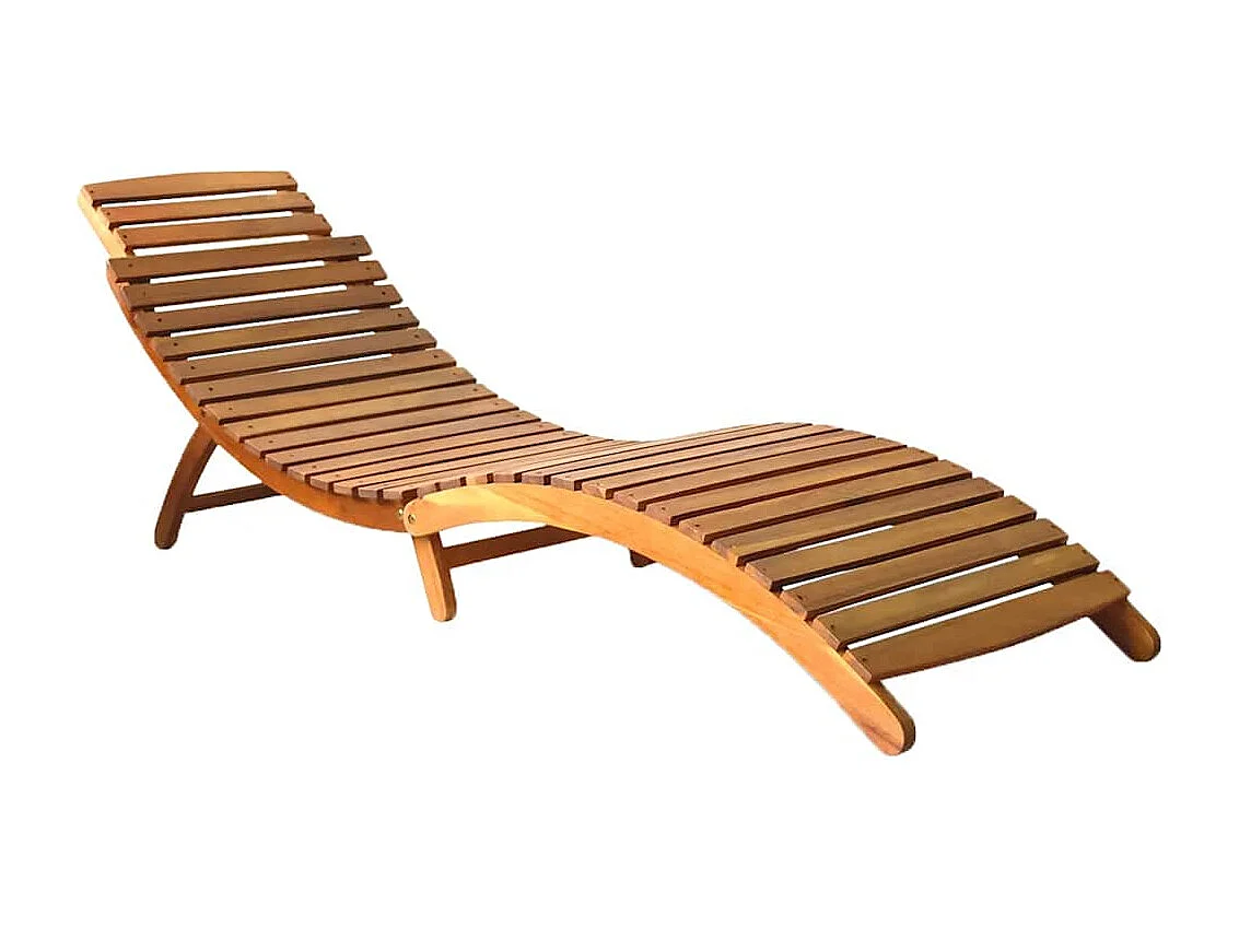 Sillón de jardín con cojín Madera maciza de acacia