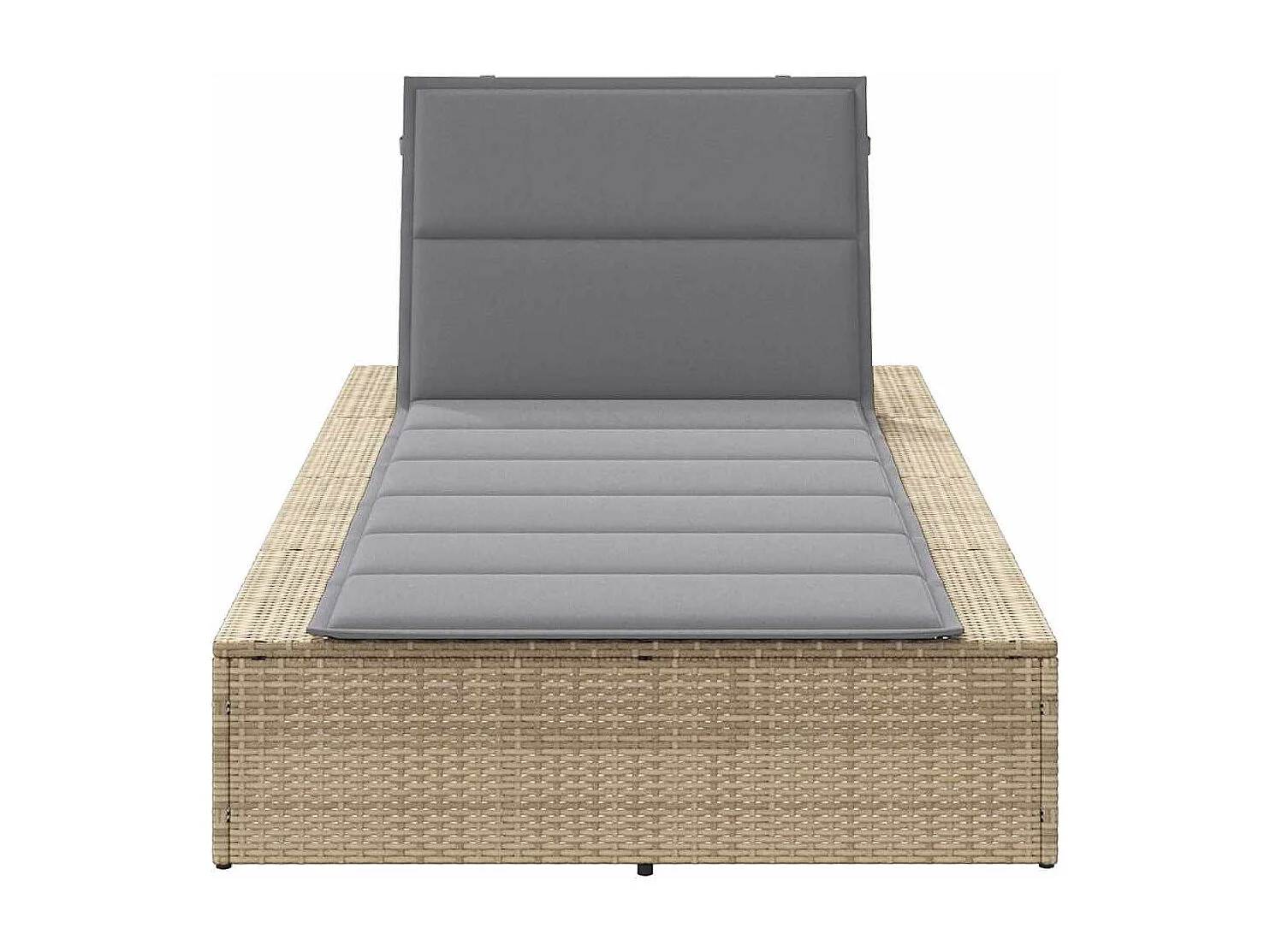 Transat avec coussin flottant beige résine tressée