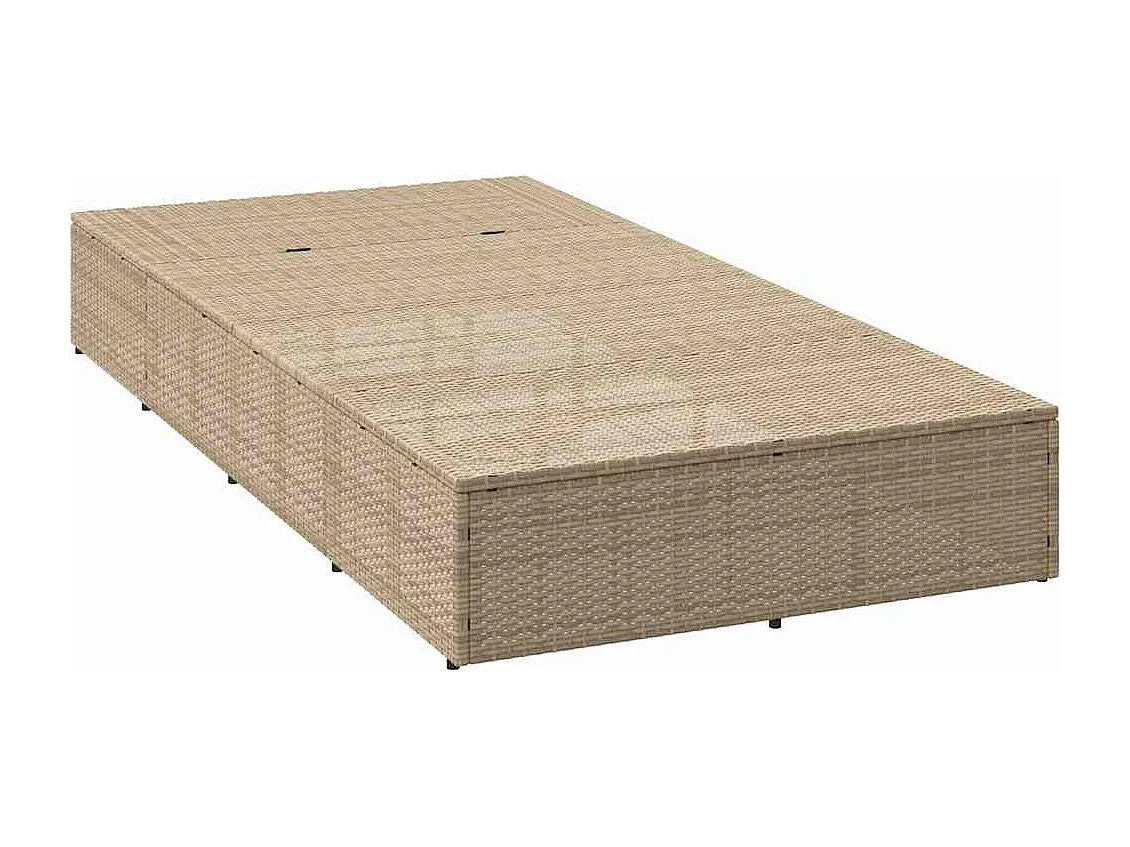 Transat avec coussin flottant beige résine tressée