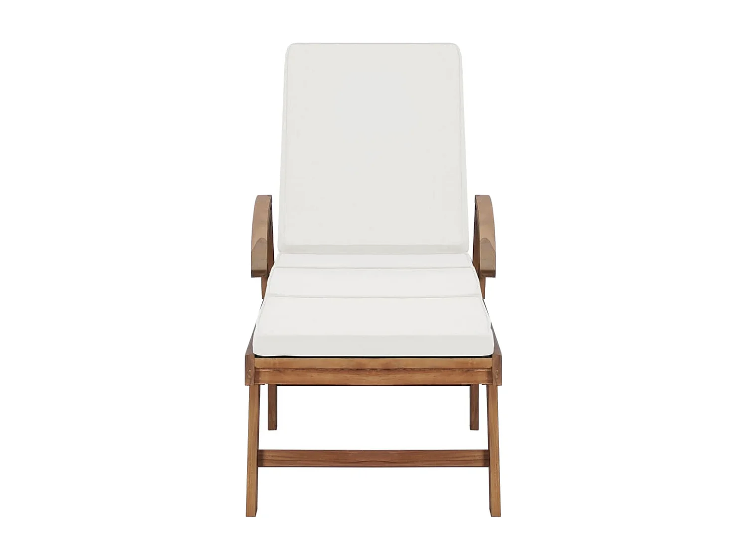 Tumbonas con Cojines 2 piezas Madera Maciza de Teca Crema