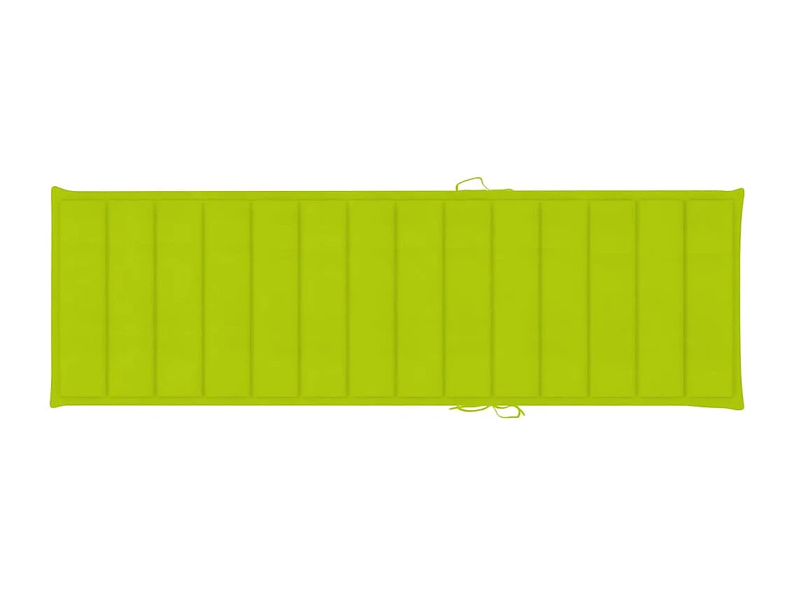 Chaise longue avec coussin vert vif Bois de pin imprégné