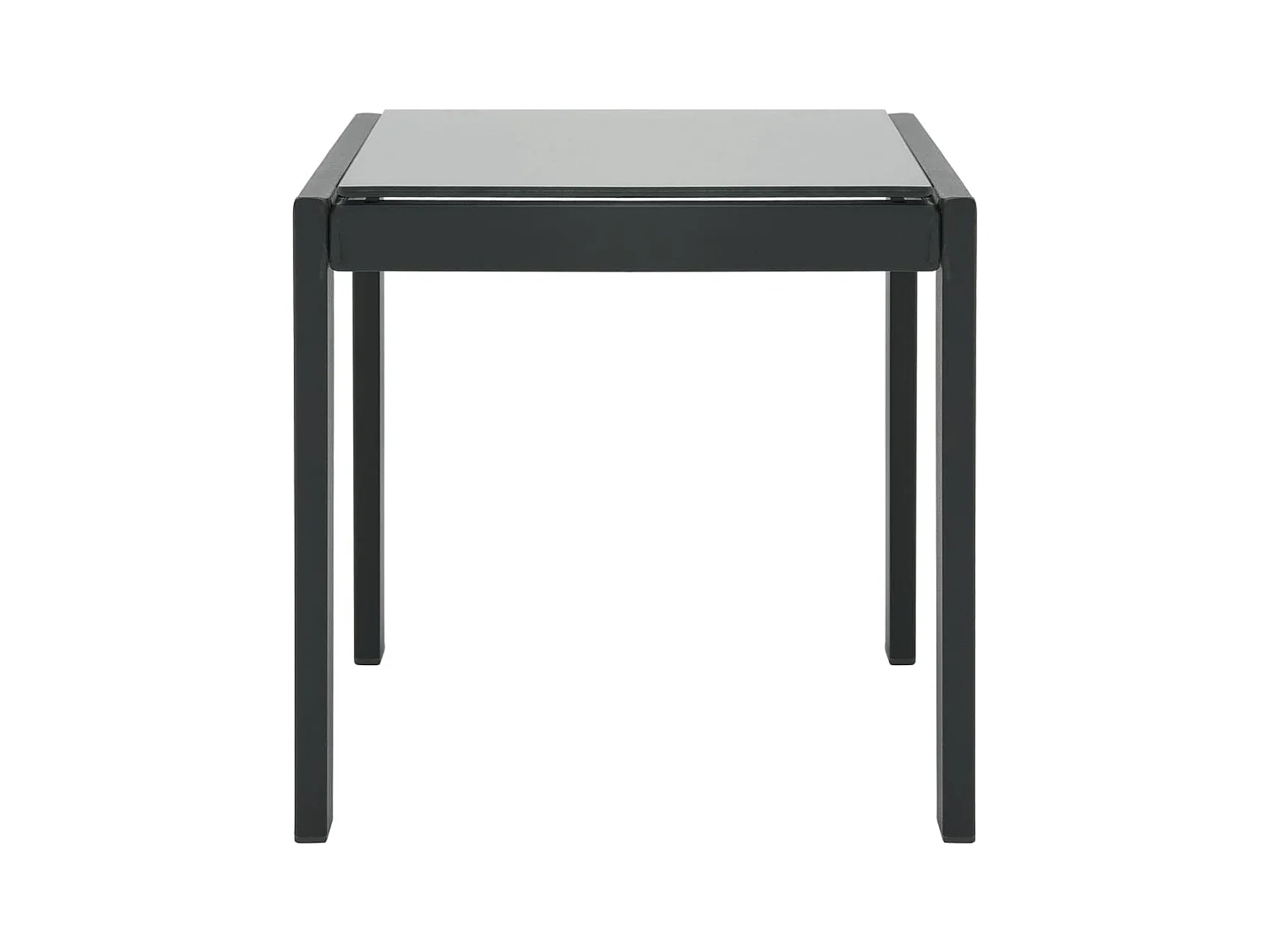 Chaises longues lot de 2 avec table Textilène et acier