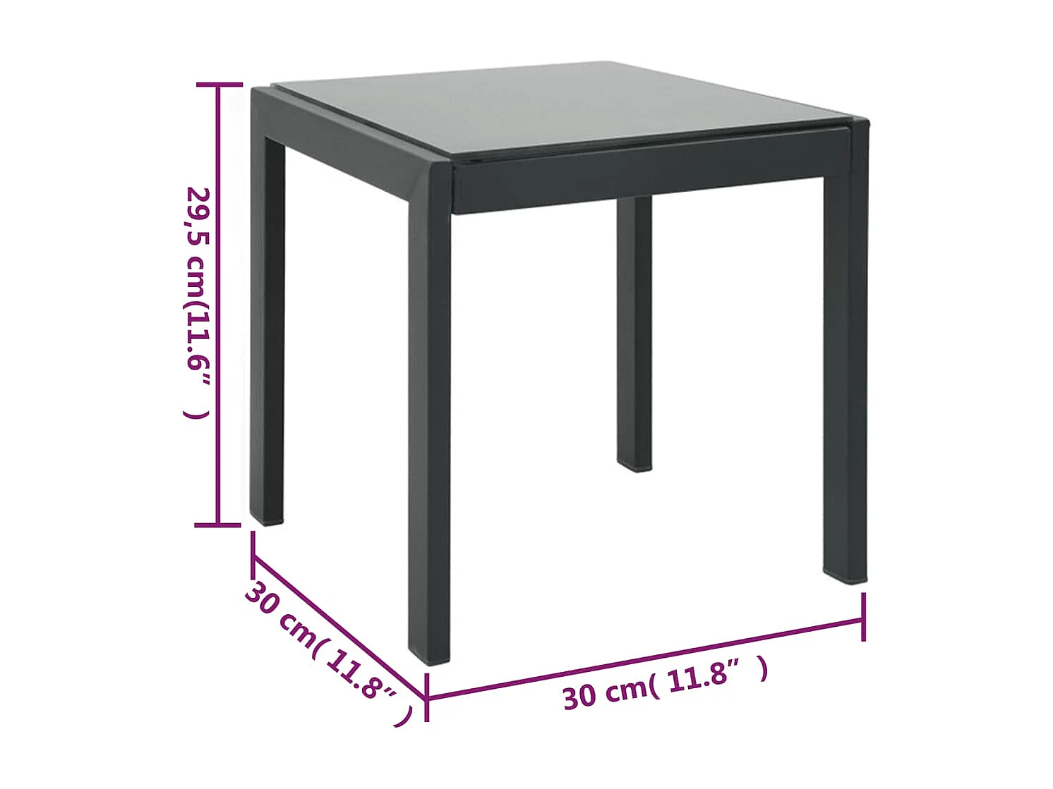 Chaises longues lot de 2 avec table Textilène et acier