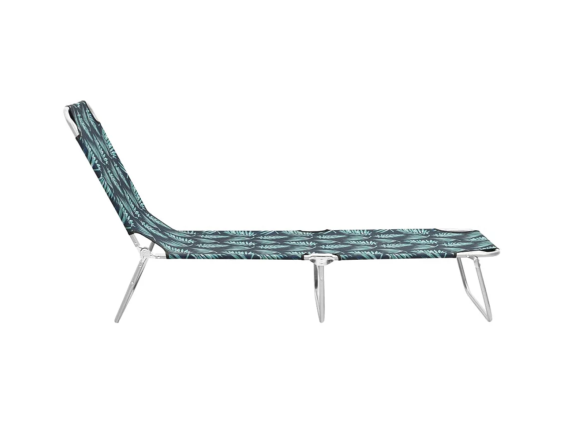 Opvouwbare loungestoel van staal en bladmotiefstof