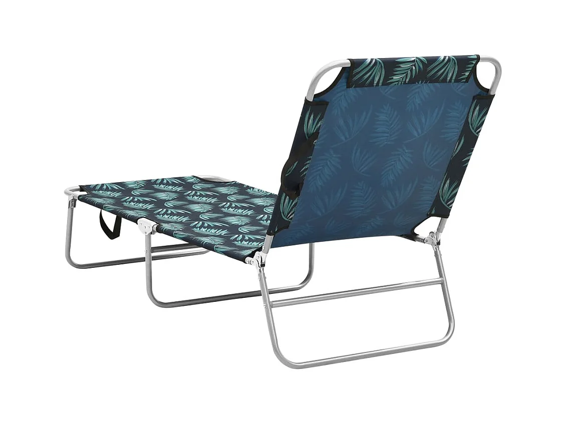 Opvouwbare loungestoel van staal en bladmotiefstof