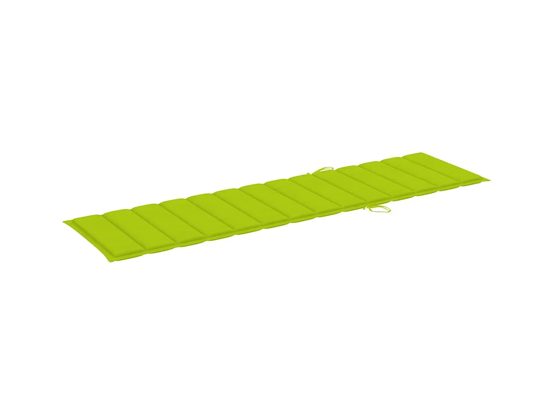 Chaise longue avec table et coussin Bois de teck solide