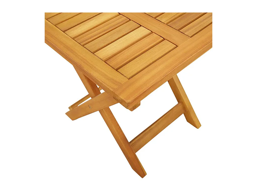 Chaise longue avec table bois massif d'acacia