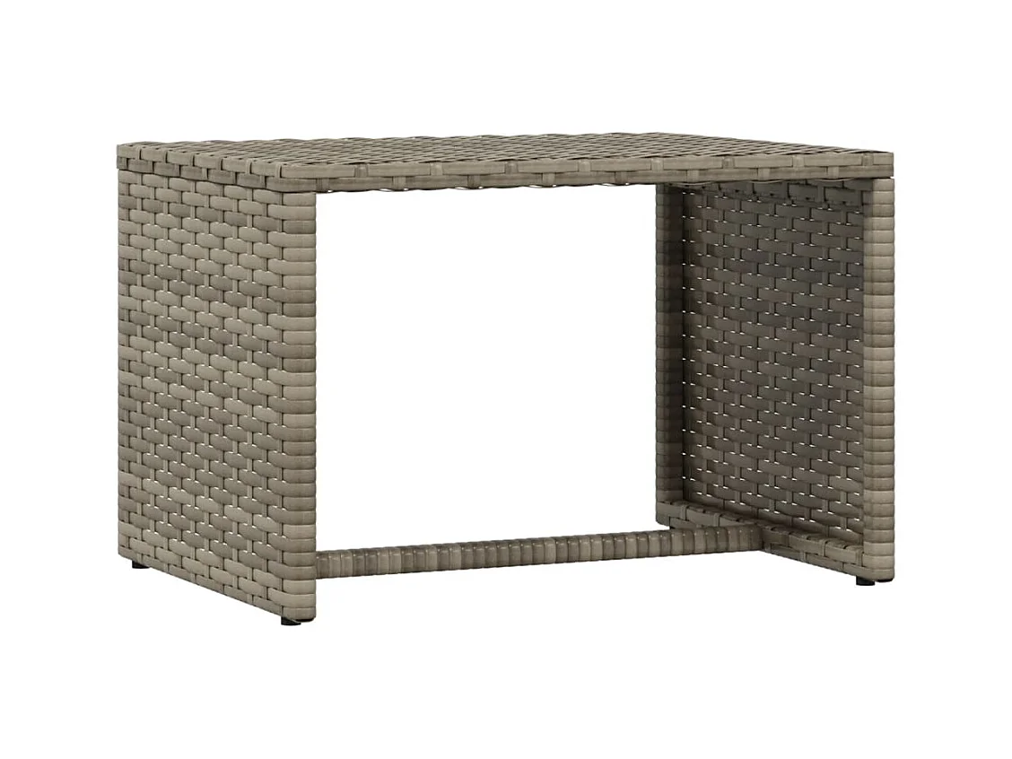 stuk ligstoel met tafel in grijs geweven hars