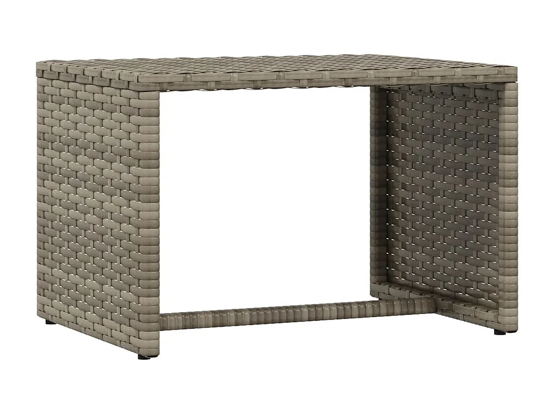 Transat 1 pc avec table gris résine tressée