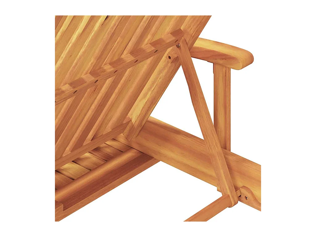 Liegestuhl 2 Stk. Rot 200 x 67 x 84cm Massives Akazienholz