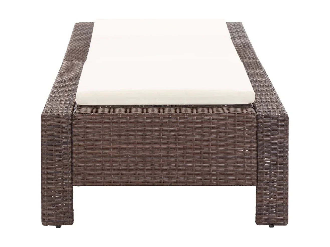 Transat avec coussin Marron Résine tressée