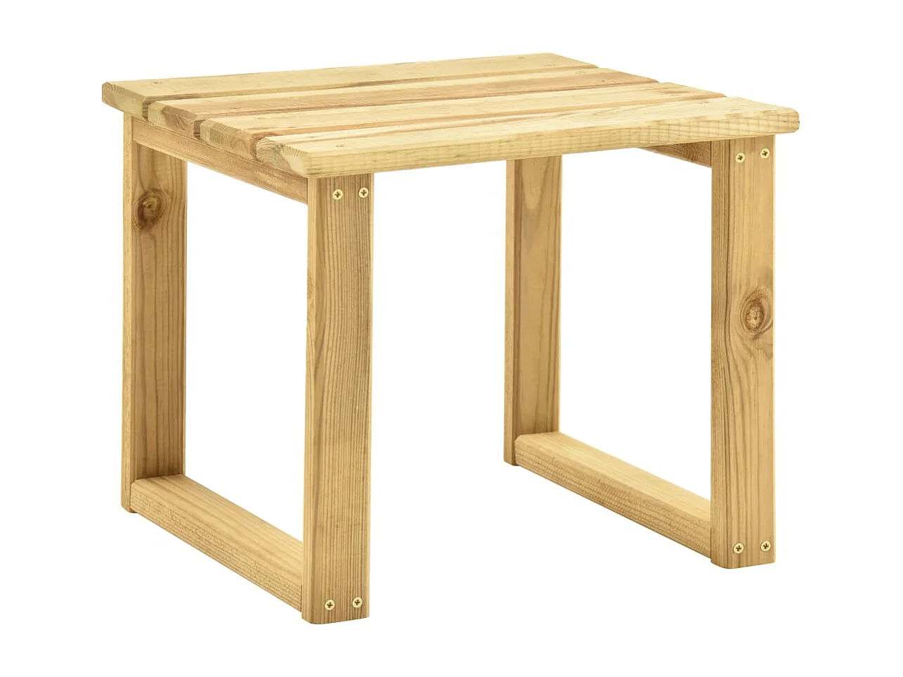 Chaise longue avec table Bois de pin imprégné de vert