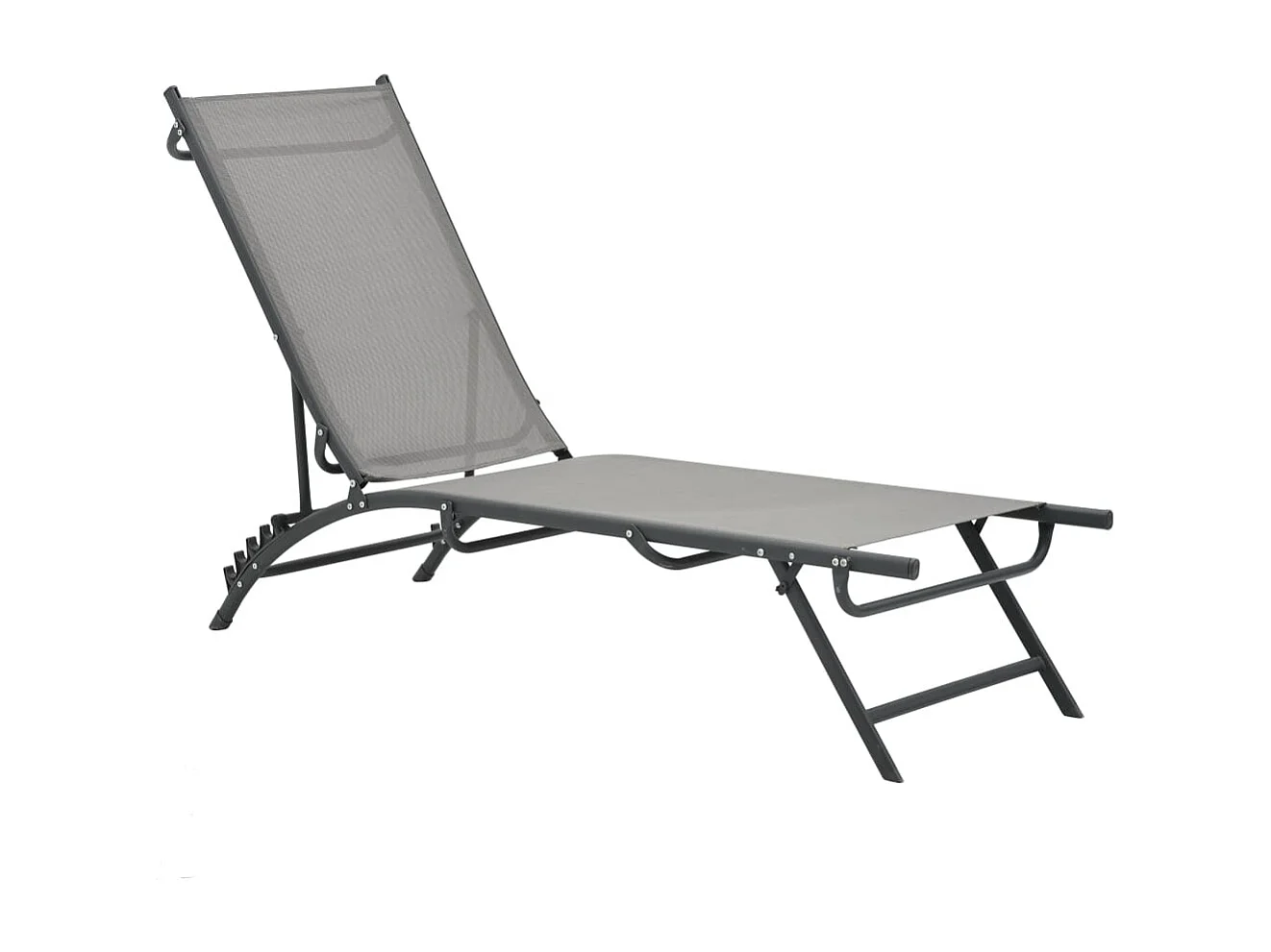 Conjunto de 2 tumbonas en textilene y acero