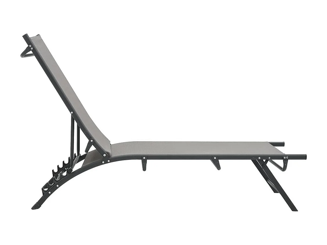 Conjunto de 2 tumbonas en textilene y acero